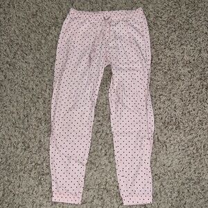 Victoria’s secret sleep pant in pink with black polka dots size XS